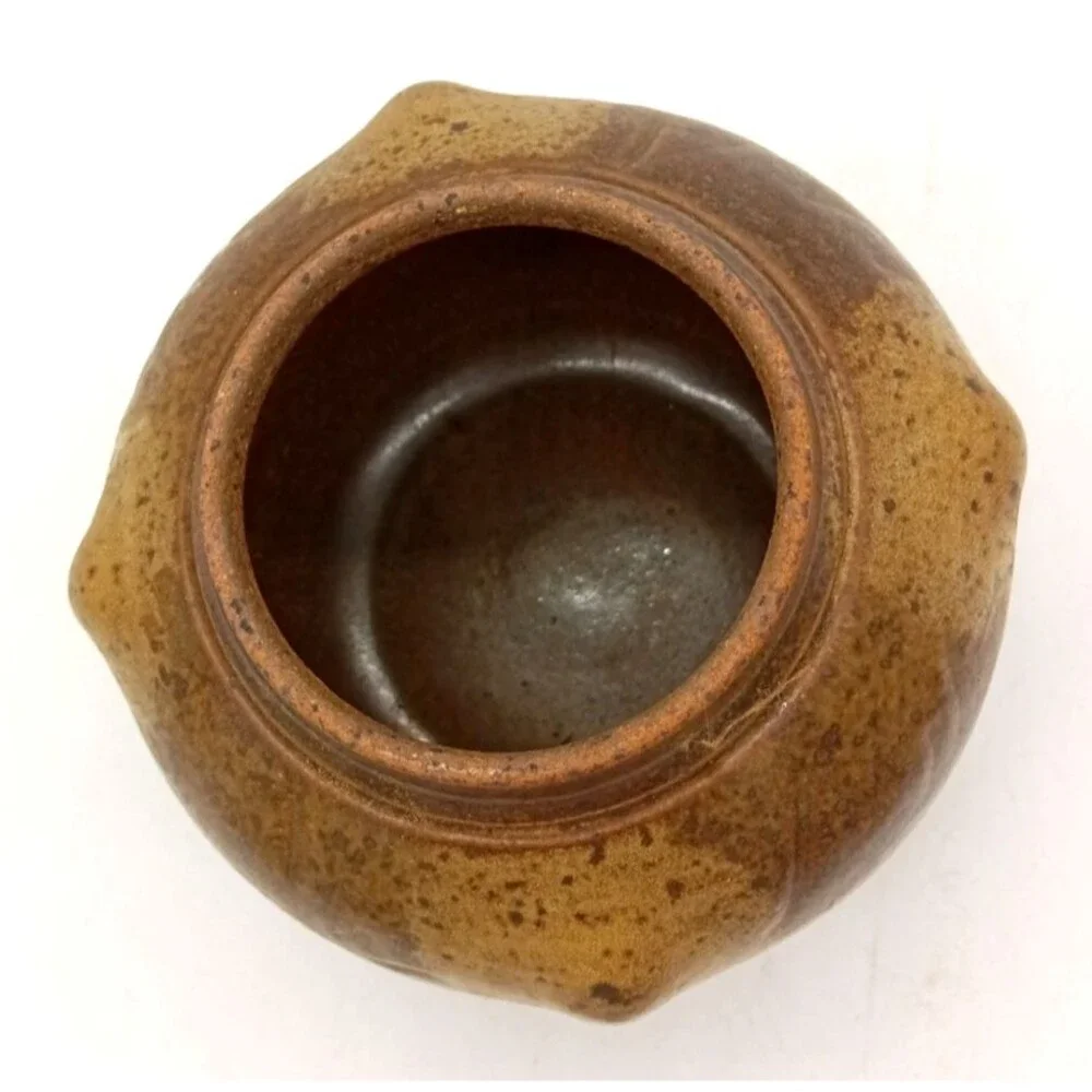 Vtg Horton Studio Art Pottery Brown/Tan Speckled 5
